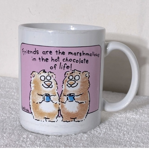 Vintage Hallmark Shoebox Greetings Friends Are Marshmallows Mug - Picture 1 of 11